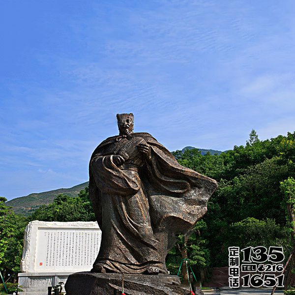 景區三國著名人物仿銅玻璃鋼諸葛亮雕塑 景區三國著名人物仿銅玻璃鋼諸葛亮雕塑