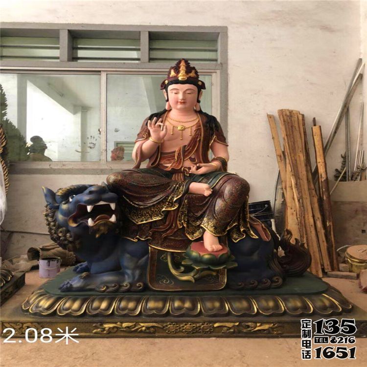 玻璃鋼彩繪廟宇菩薩佛像文殊普賢雕塑 玻璃鋼彩繪廟宇菩薩佛像文殊普賢雕塑