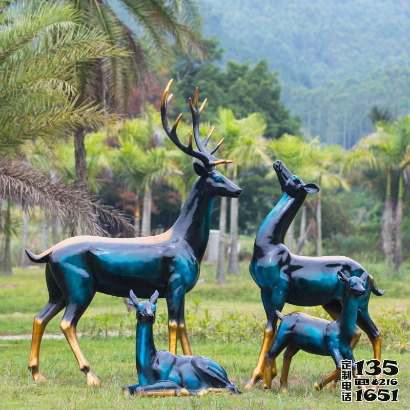 戶外景區創意玻璃鋼彩繪大型景觀裝飾品擺件梅花鹿雕塑 戶外景區創意玻璃鋼彩繪大型景觀裝飾品擺件梅花鹿雕塑