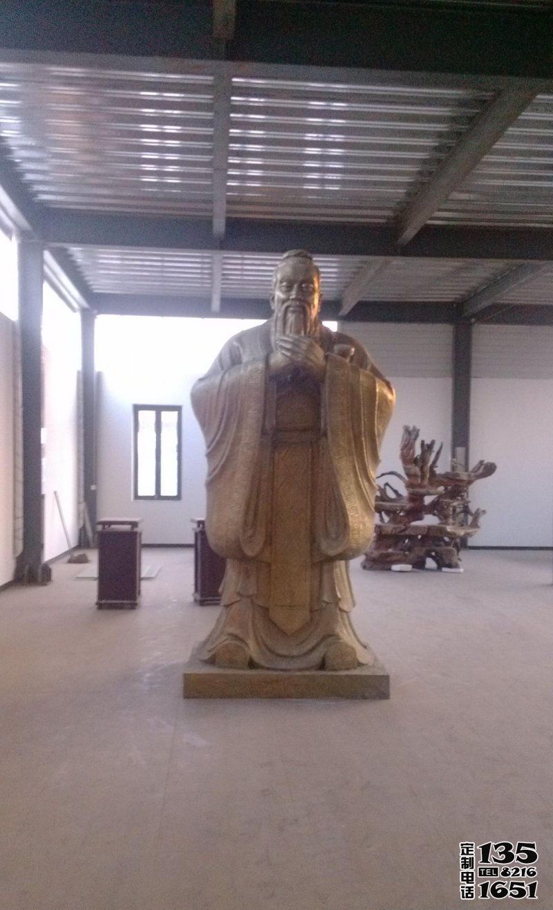 學院園林仿銅玻璃鋼道家創始人老子雕塑 學院園林仿銅玻璃鋼道家創始人老子雕塑